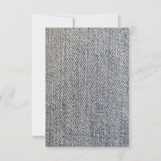 Jeans fabric RSVP card (Front)
