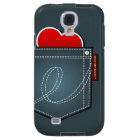 Jeans Pocket And Heart Samsung S4 Case