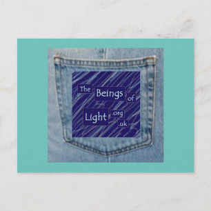 Jeans Pocket Beings of Light Fun Design Postcard