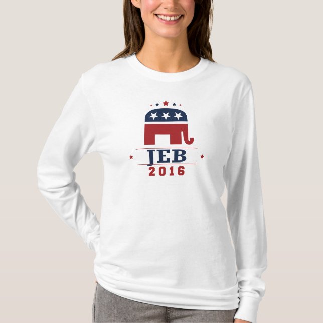 Jeb 2016 GOP Elephant Design T-Shirt (Front)
