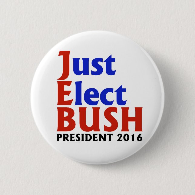 JEB BUSH 2016 6 CM ROUND BADGE (Front)