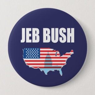 JEB BUSH Election Gear 10 Cm Round Badge