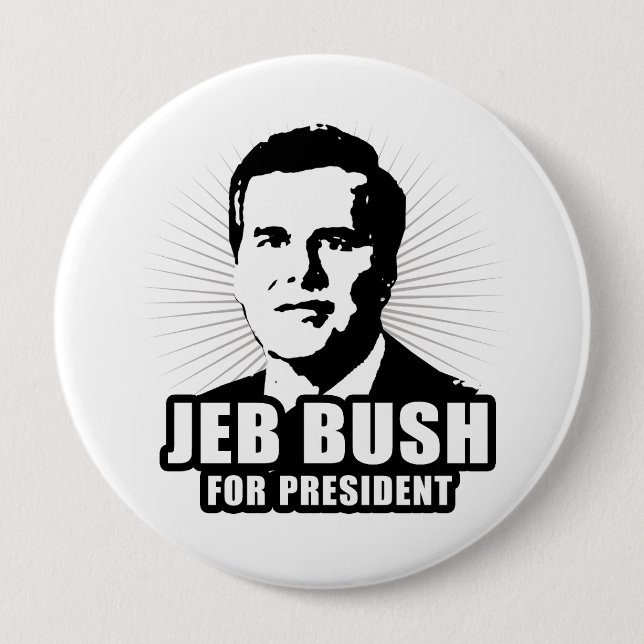Jeb Bush for President 10 Cm Round Badge (Front)
