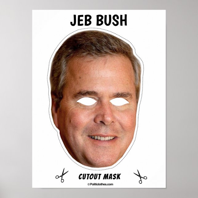 JEB BUSH Halloween Mask Poster (Front)