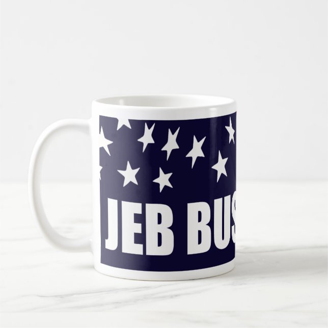 Jeb Bush President 2016 American Flag Coffee Mug (Left)