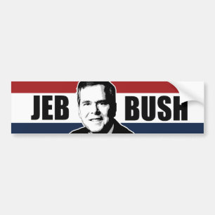 Jeb Bush Red White and Blue Bumper -.png Sticker