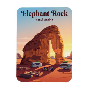 Jebel Al-Fil (Elephant Rock) Saudi Arabia Magnet