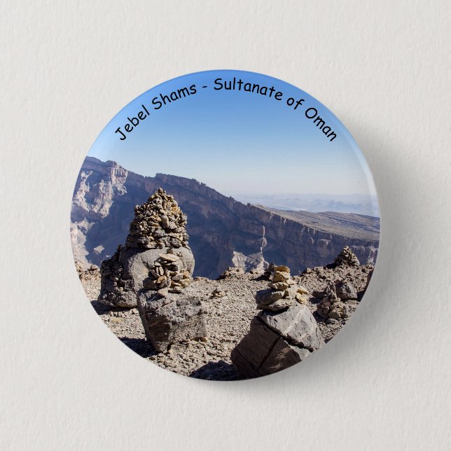 Jebel Shams - Sultanate of Oman 6 Cm Round Badge (Front)