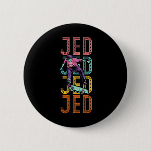 Jed Custom Skateboarding Hob  6 Cm Round Badge