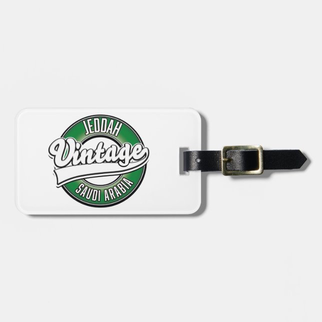 jeddah saudi arabia logo luggage tag (Front Horizontal)