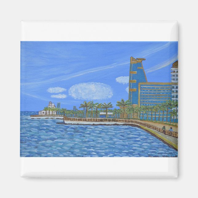 Jeddah saudi arabia magnet (Front)