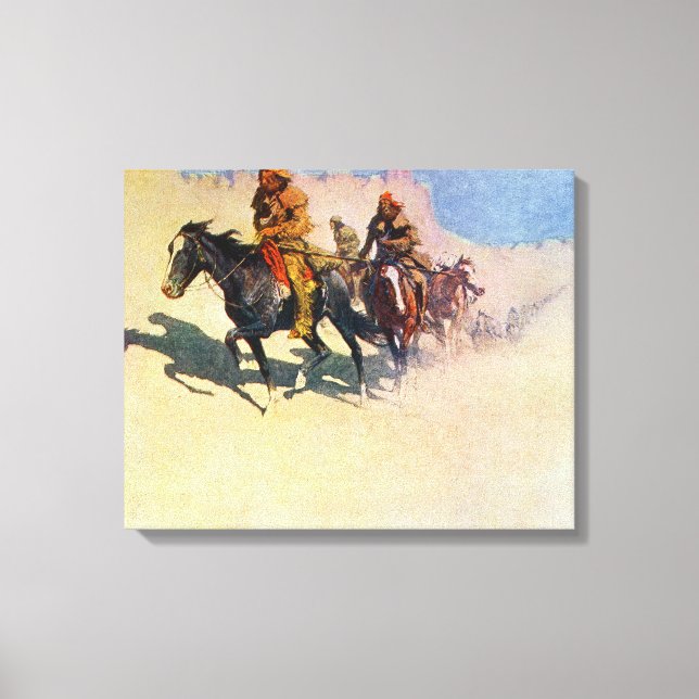 Jedediah Smith making his way across the desert Canvas Print (Front)