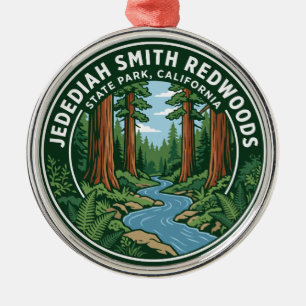 Jedediah Smith Redwoods State Park California Metal Tree Decoration