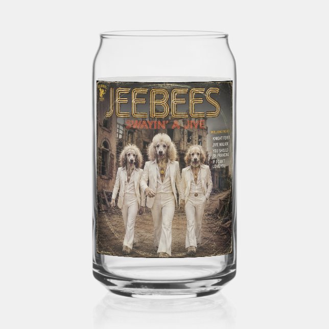 Jeebees Album: a Parody Can Glass (Front)