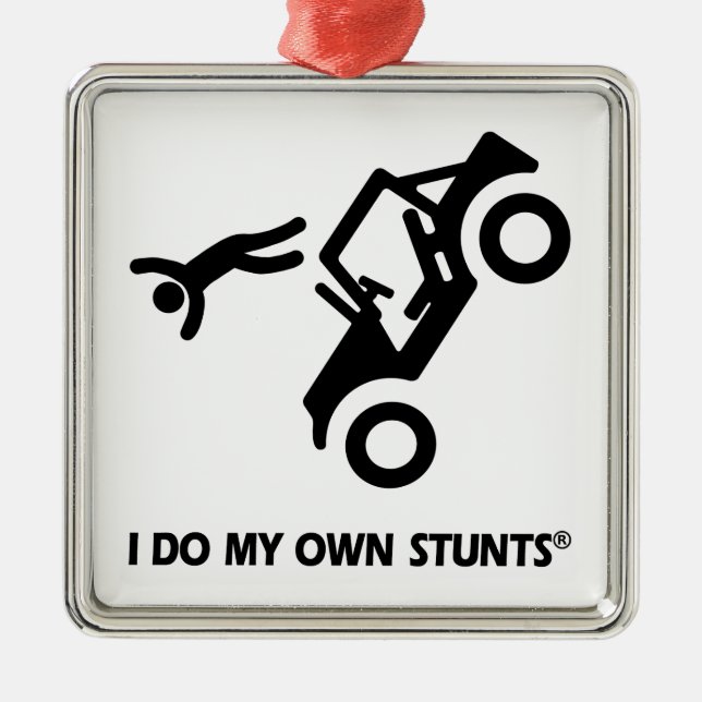 Jeep My Own Stunts Metal Tree Decoration (Front)