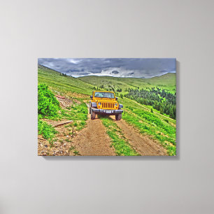 Jeep outdoor scenic mountain canvas print