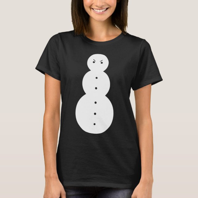 Jeezy Snowman Funny Angry Snowman T-Shirt (Front)