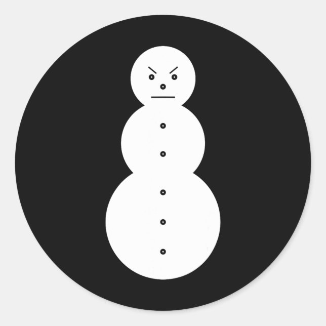 Jeezy Snowman - Hiphop Angry Snowman Jeezy Christm Classic Round Sticker (Front)