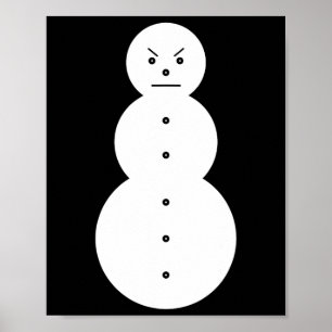 Jeezy Snowman - Hiphop Angry Snowman Jeezy Christm Poster