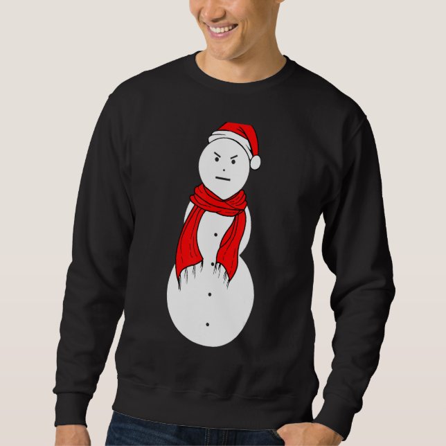 Jeezy Snowman Mad Snowman Christmas Sweatshirt (Front)