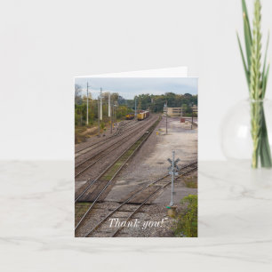 Jeff City Railroad Tracks Thank You Card