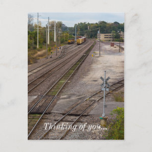 Jeff City Railroad Tracks Thinking Of You Postcard