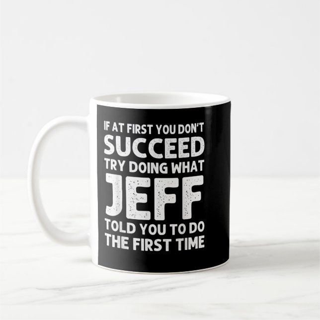 JEFF Gift Name Personalized Birthday Funny Christm Coffee Mug (Left)
