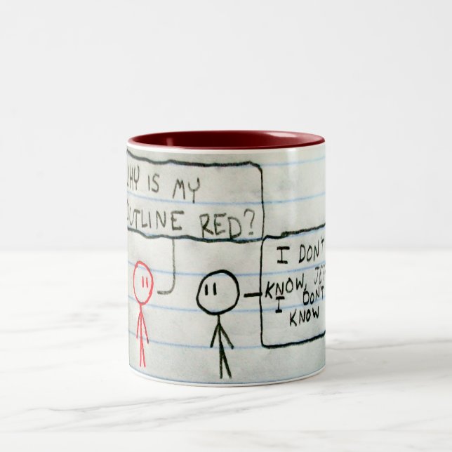 Jeff is Red Two-Tone Coffee Mug (Center)