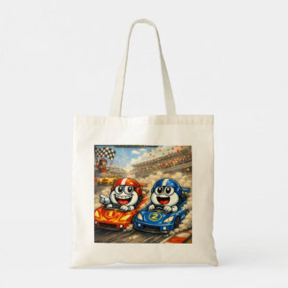 Jeff & Jack Fun Tote Bag Colourful Cartoon Design
