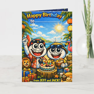 Jeff & Jack Kids Birthday Card – Fun Celebration S