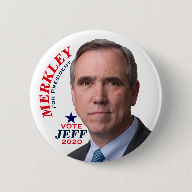 Jeff Merkley for President 6 Cm Round Badge (Front)