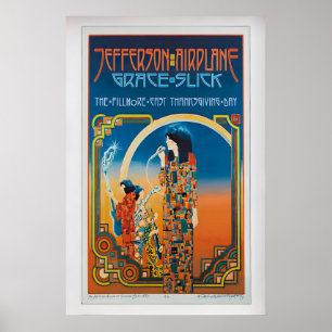 Jefferson Airplane 1970 Concert Poster  Music Gig