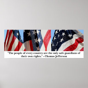 Jefferson and the Flag Poster