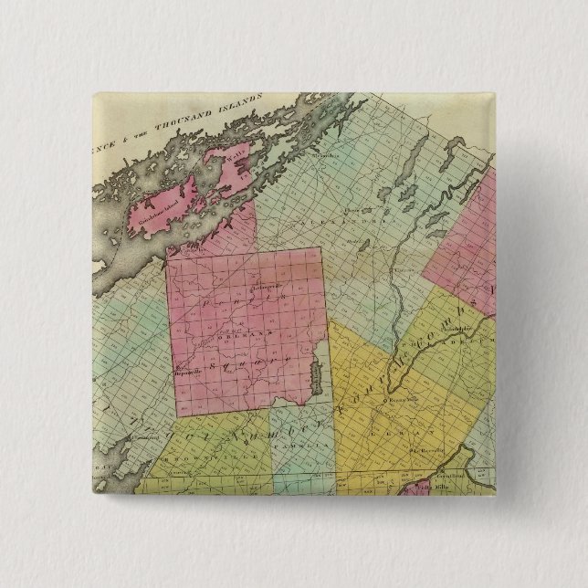 Jefferson County 15 Cm Square Badge (Front)