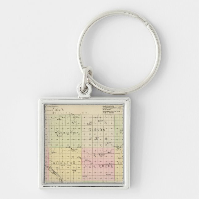 Jefferson County, Nebraska Key Ring (Front)