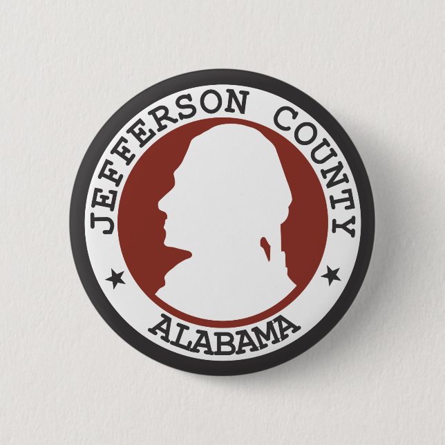 Jefferson county seal 6 cm round badge (Front)