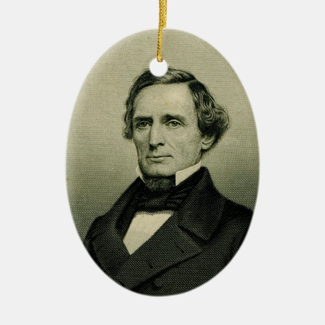 Jefferson Davis Ceramic Tree Decoration (Front)