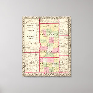 Jefferson, Franklin, Williamson counties Canvas Print