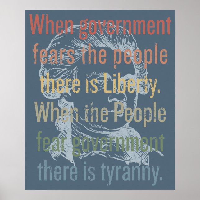 Jefferson Liberty Quote Print (Front)