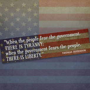 Jefferson: Liberty vs. Tyranny Bumper Sticker