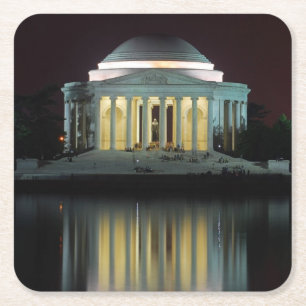 Jefferson Memorial Square Paper Coaster
