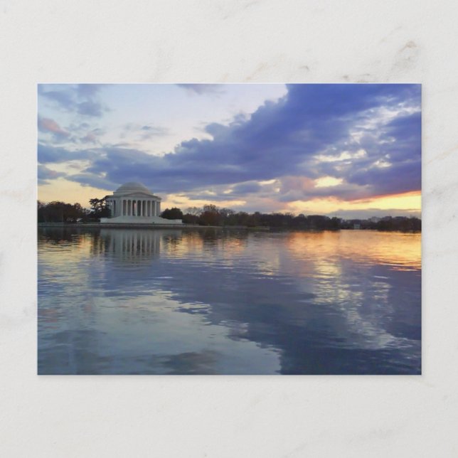 Jefferson Memorial Sunset Postcard (Front)