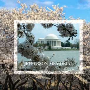 Jefferson Memorial, Tidal Basin, Cherry Blossoms Postcard
