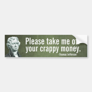 Jefferson Money Bumper Sticker