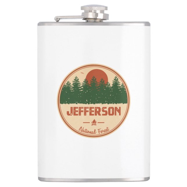 Jefferson National Forest Hip Flask (Front)