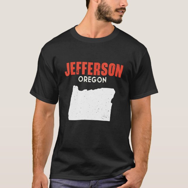 Jefferson Oregon USA State America Travel Oregonia T-Shirt (Front)