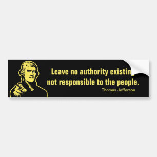 Jefferson Quote Bumper Sticker