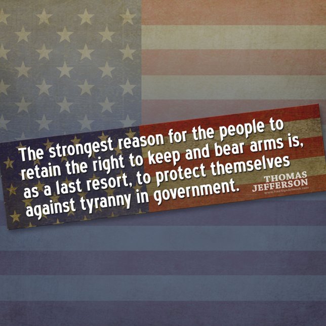 Jefferson Quote: The strongest reason for the... Bumper Sticker (Thomas Jefferson Bumper Sticker)