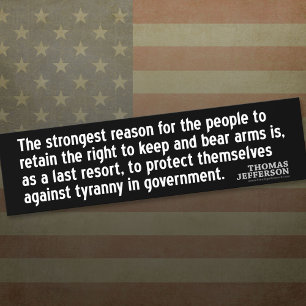 Jefferson Quote: The strongest reason for the... Bumper Sticker