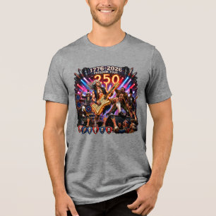 Jefferson & The Founding Fathers Rock Band 250th T Tri-Blend Shirt